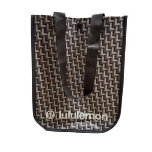 Lululemon Reusable Shopping Tote Small Brown Goyardine Print Logo
